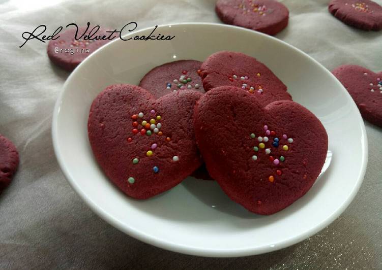 Resep Red velvet cookies Anti Gagal