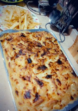 صورة لوصفة مكرونه بشاميل 😋