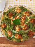 ☆Quiche sans croûte, Polenta, Épinards et Mozzarella☆