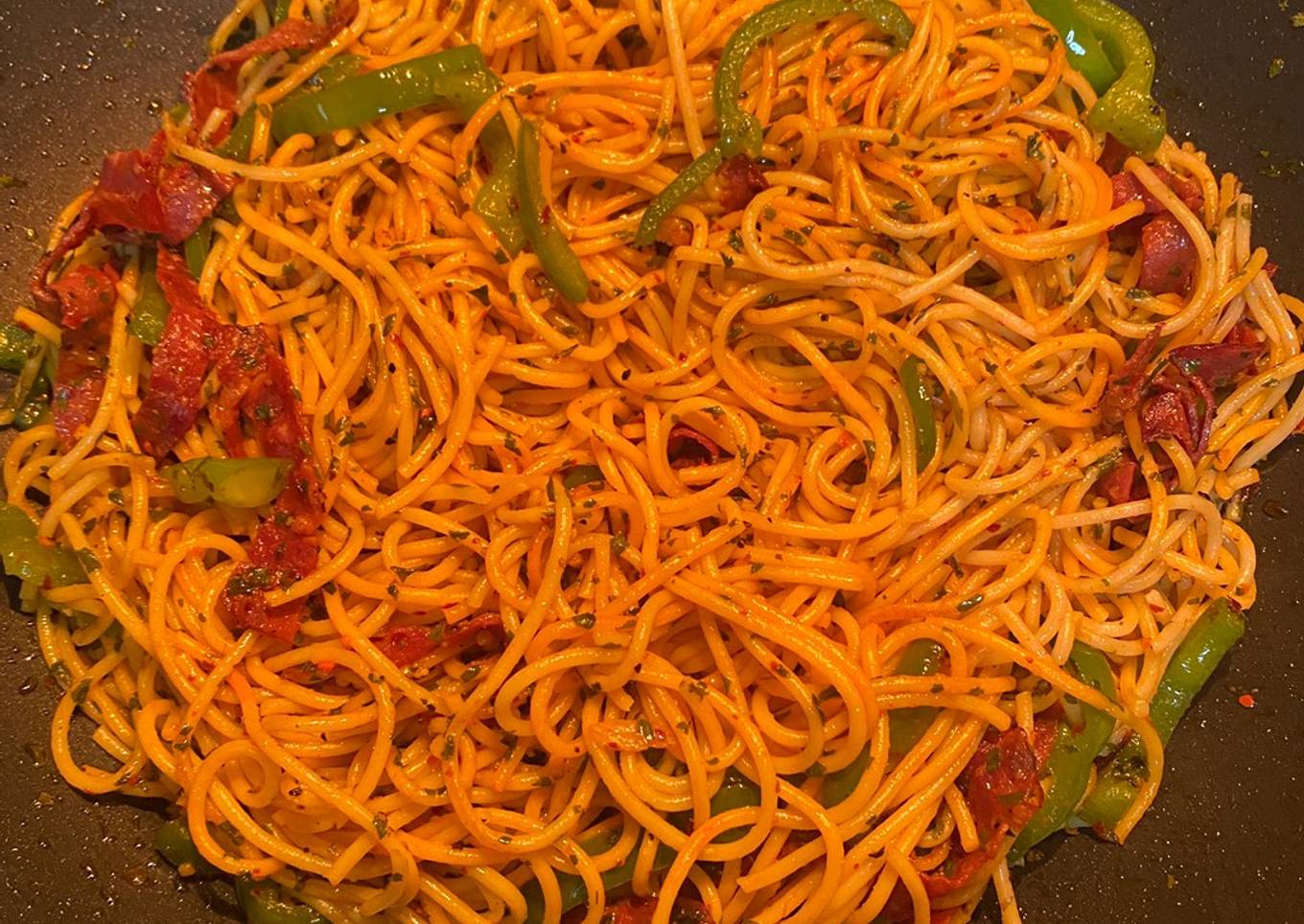 Keju Olio Aglio Speghetti Pedas