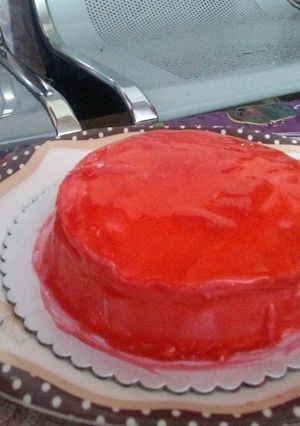 A picture of Chocolate gel cake.
