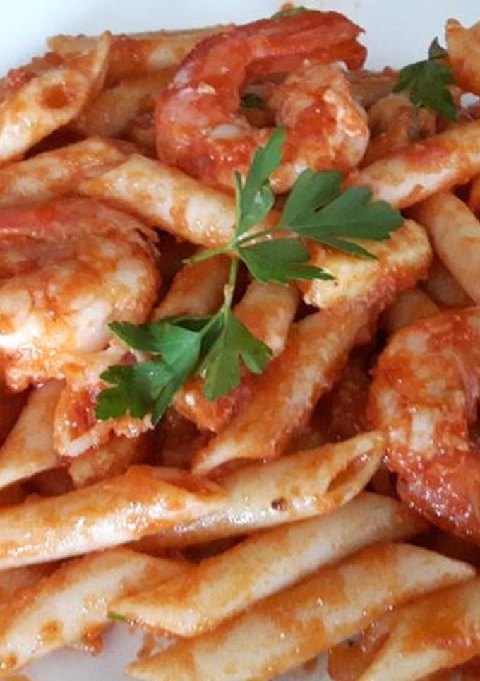 Una foto de Macarrones a la marinera