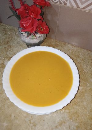 صورة لوصفة حساء العدس الاحمر