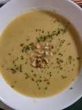 Sopa crema de puerro y papas