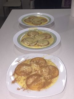 Una foto de Flan con galletas María