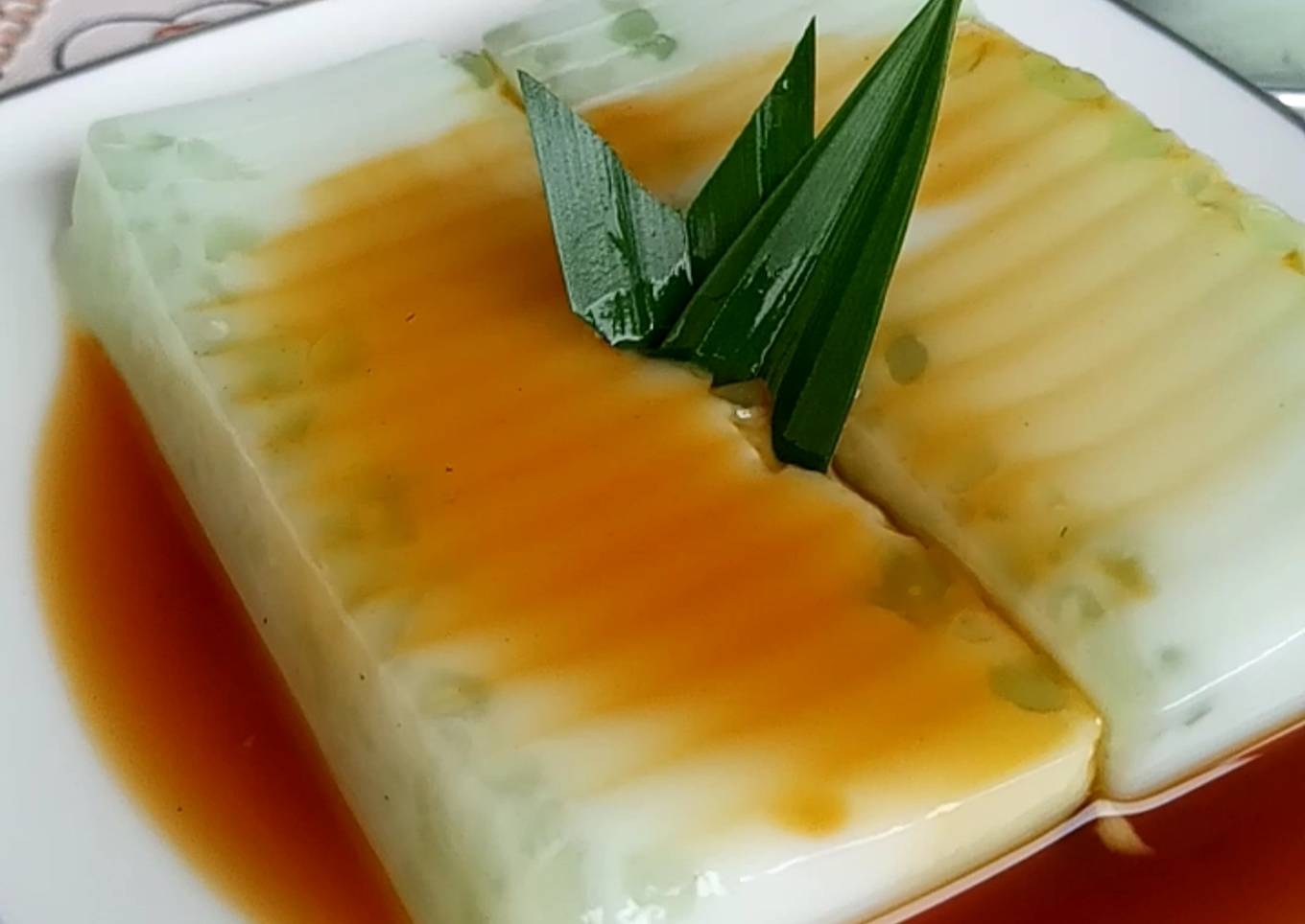 Puding Cendol (vla gula merah)