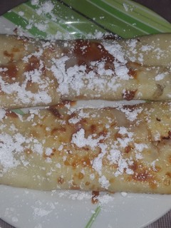 Una foto de Panqueques con dulce de leche