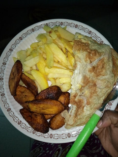 Irish, plantain and egg ainihin hoton girkin