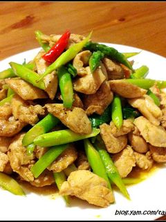 沙茶風味雞柳炒蘆筍 的食譜成品照片