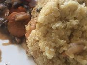 Una foto de risotto con leche