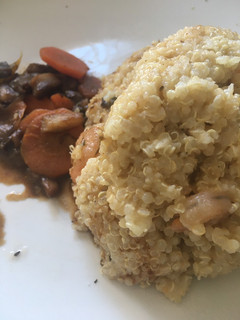 Una foto de Risotto de quinoa con camarones (Quinotto)