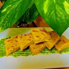 A picture of Green Garlic Mix Dal Dhokla.