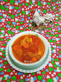 عکسی از دستور سوپ مرغ 🍜🍗