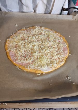 Édesburgonyás pizza recept fotója