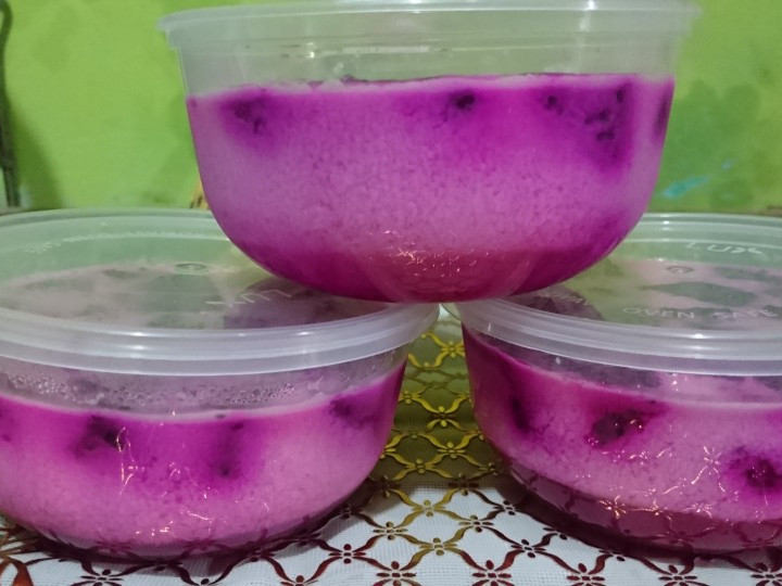 Cara Memasak 08. Puding Lapis santan buah naga Ekonomis Untuk Dijual