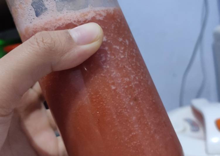 Langkah Mudah untuk Membuat Jus semangka + kurma yang Sempurna