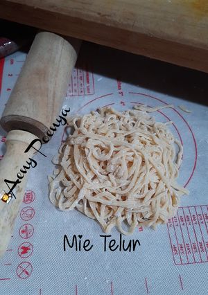 Foto resep Mie telur mentah hand made (potong pisau)