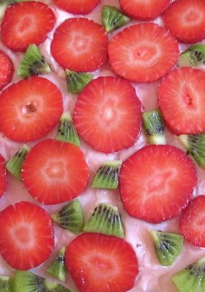 Epres-pudingos gyümölcstorta (Gluténmentes) :) recept fotója