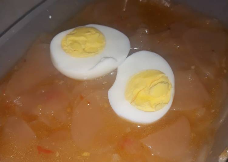 Seblak krupuk+telur simple