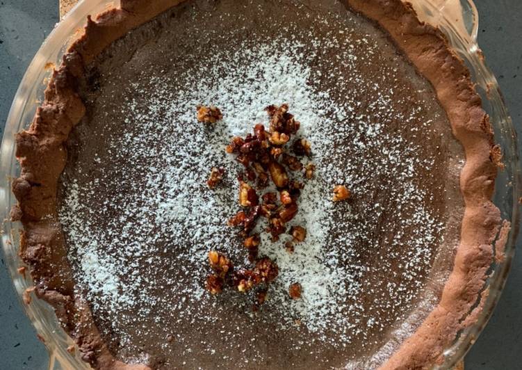 Baked chocolate tart