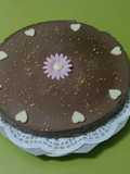 Una tarta de petit suisse de chocolate