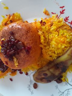 عکسی از دستور ته چین مرغ و بادمجان