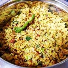 A picture of Brussels sprouts Egg stir fry.