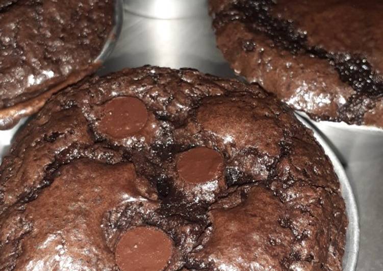 makanan Fudgy Brownies Cupcake yang merasakan kenyamanan