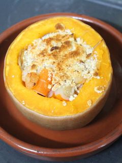 Una foto de Calabaza rellena