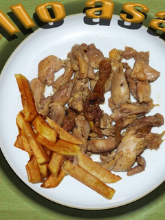 Una foto de Muslo de pollo a la plancha