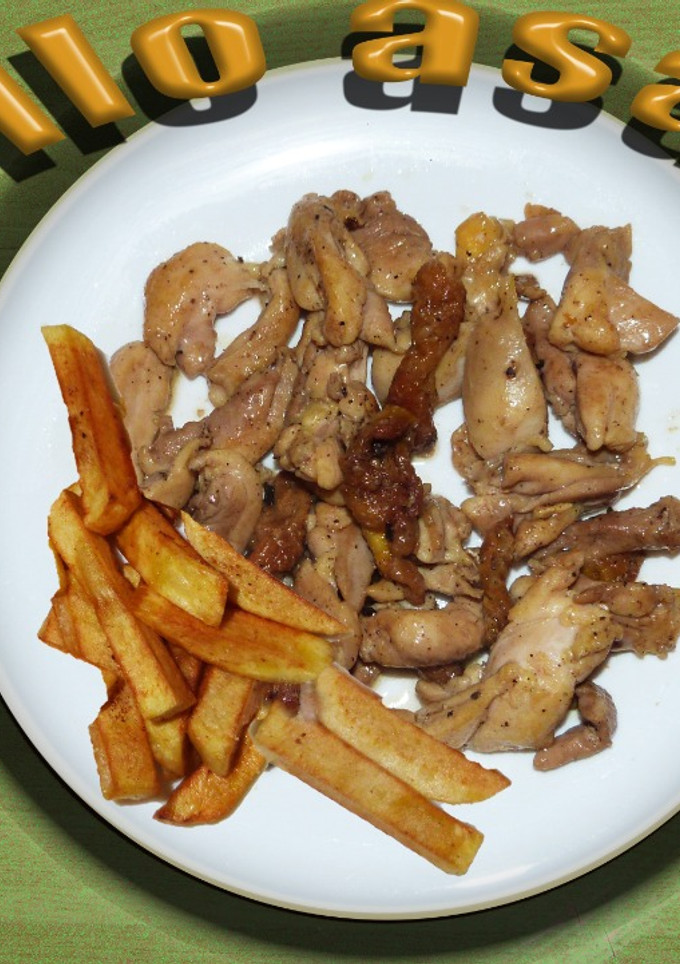Una foto de Muslo de pollo a la plancha