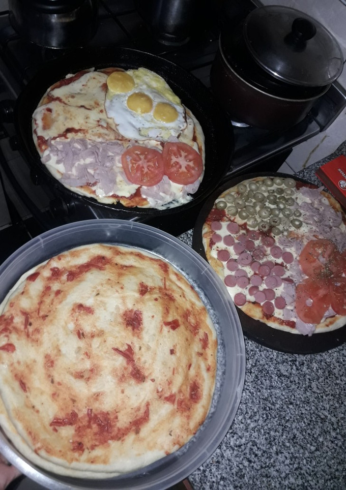 Una foto de La mejor receta de pizza casera que hice!