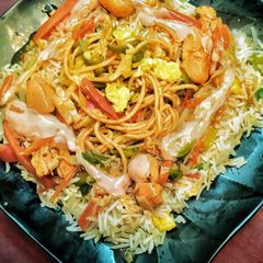 Singaporean rice A picture of Singaporean rice.
