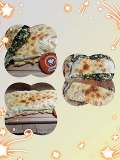 Una foto de Calzone de acelga, ricotta, verdeo y varios quesos