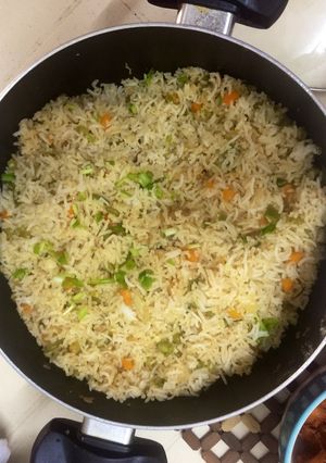A picture of Chinese Veg Fried Rice.