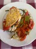 Pechuga de pollo rellena con verduras