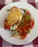 Pechuga de pollo rellena con verduras