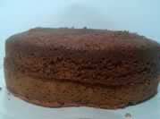 A picture of chocolate cake using pancake mix
