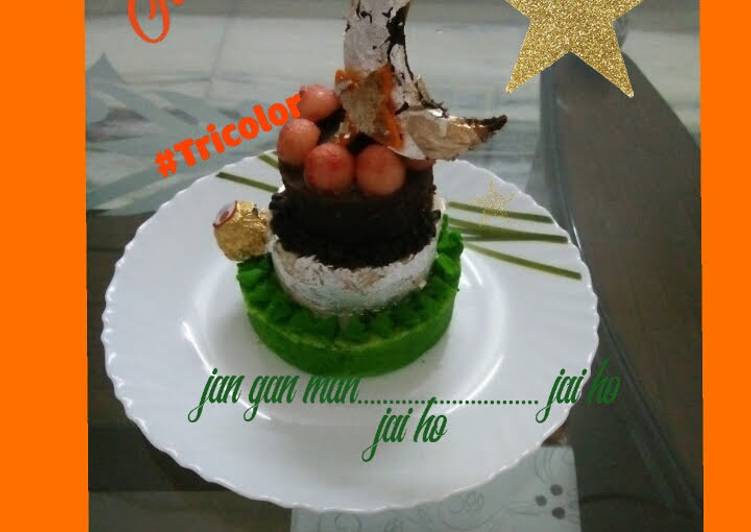 #tricolor fruit &chocolate cake#tricolorpost1⛳