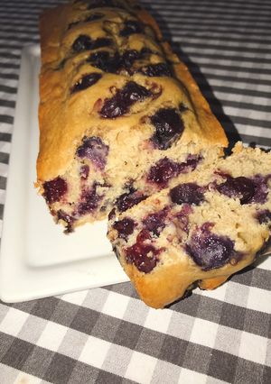 Una foto de Budín de Yogur y Arándanos