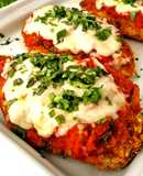 Pollo a la parmesana bajo en calorías {en horno}