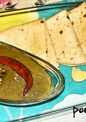 A picture of Chane ka saag.