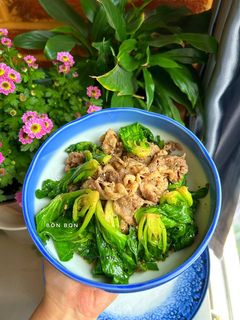 Hình của món Mầm Bắp Cải Xào Thịt Bò.