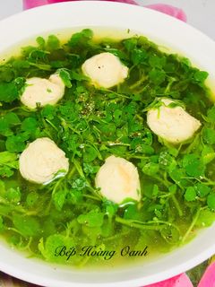 Hình của món Canh Cải Xoong Nấu Mọc.