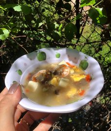 canh rong biển gà