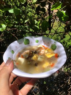 Hình của món Canh đậu hũ rong biển.
