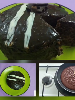 A picture of Eid Special Chocolate Cake In Fry pan.