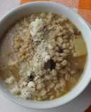 Sopa de cebada con setas secas (Zuppa de orzo con funghi porcini)