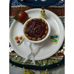 A picture of Beetroot halwa.