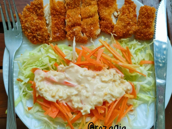Anti Ribet, Buat Chicken katsu &amp;amp; salad saus tartar Istimewa